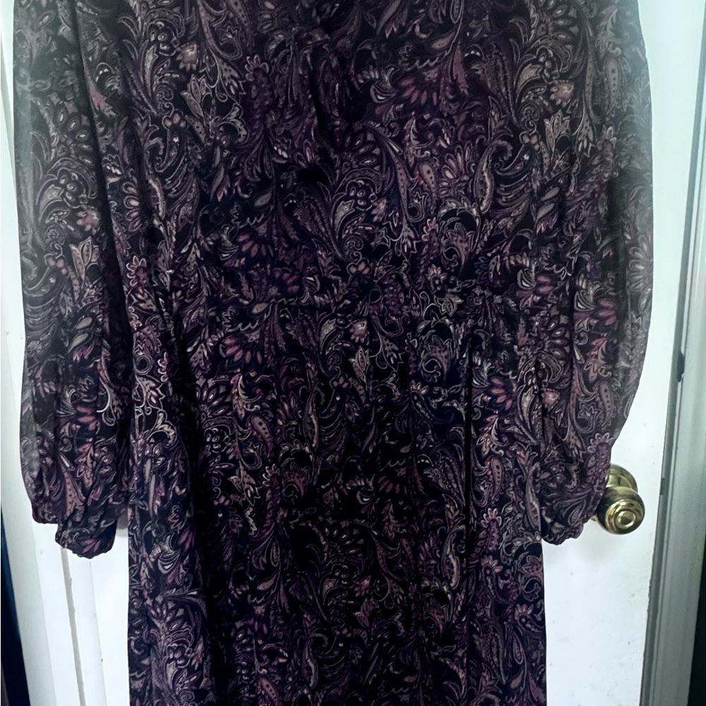 Evereve Eliza Paisley Print Midi Dress - XL